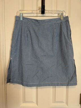 Vintage Liz Claiborne Blue Gingham Mini Skort